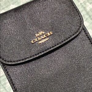 Coach Black Mini Bag with Gold Chain